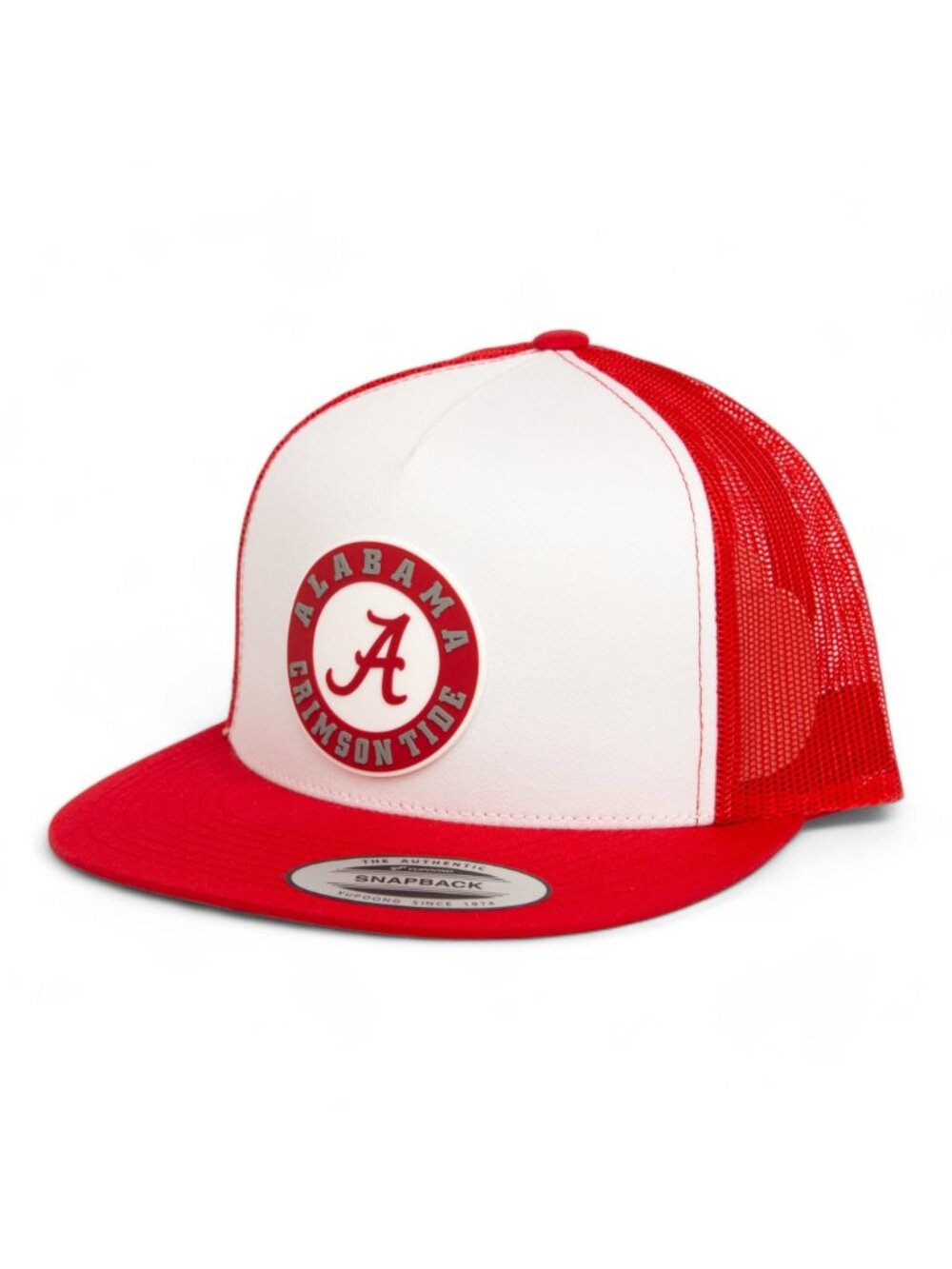 Alabama Crimson Tide Snapback Flat Bill Trucker Hat- Red/ White/ Red